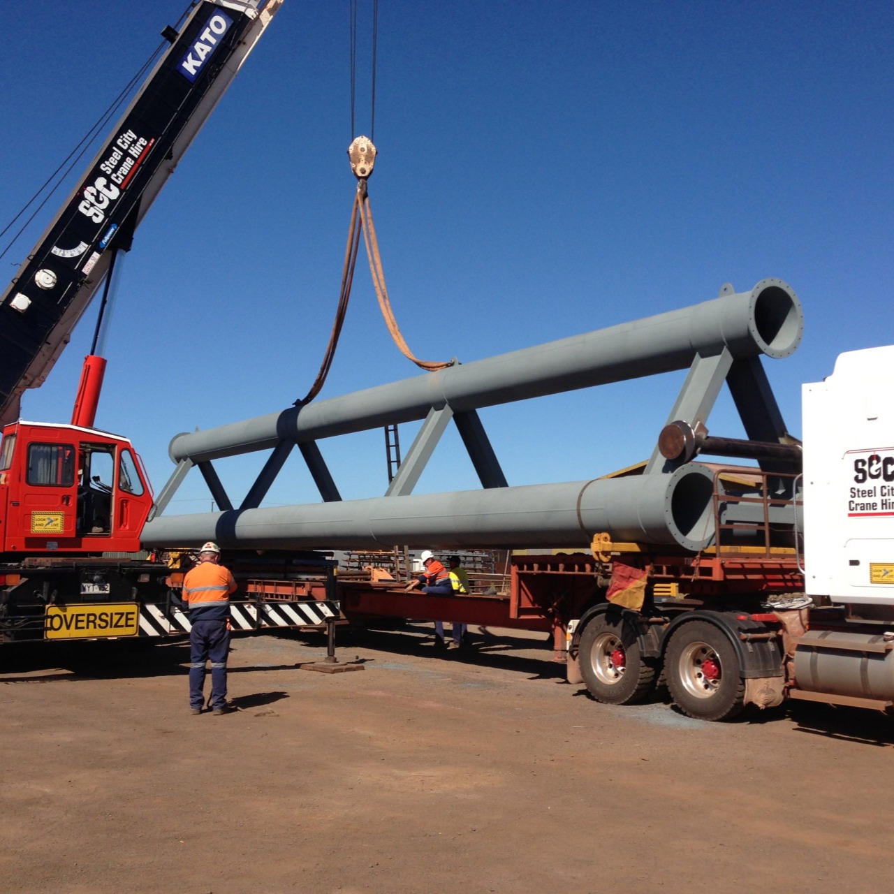 Pipe on truck